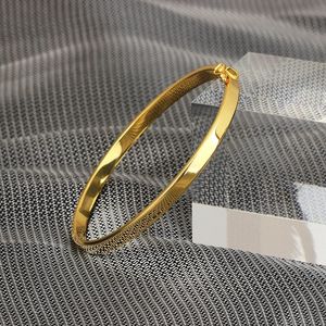 Xinfly 18K Rose Gold Shiny Wide Version Shiny Bracelet Jewelry Gold Plain Gold - Product Image 2