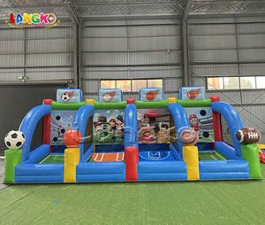 Nuevo Juego Inflable 4 en 1 para Carnaval: Fútbol, Dardos, Tres en Raya y Lanzamiento de Anillos - Product Image 4