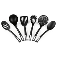 Ensemble d'ustensiles de cuisine en PBT, 6 pièces, résistants à la chaleur, spatule, cuillère, louche, pour ustensiles de cuisine antiadhésifs, cuisine à domicile