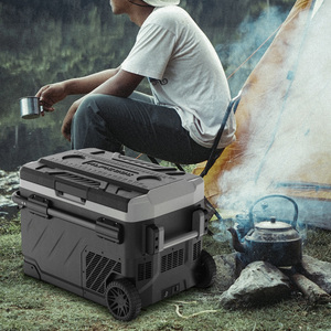 Réfrigérateur EZGW61 Alpicool pour voiture 12V 24V DC, compresseur portable, réfrigérateur-congélateur pour voiture, camion, extérieur, avec batterie - Product Image 1