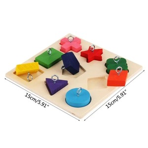 Jouet interactif moderne et écologique pour perroquets, trieur de formes en bois pour l'entraînement et l'intelligence des oiseaux, perruches et calopsites - Product Image 4