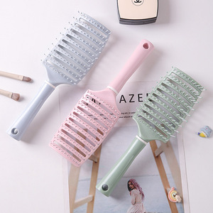 <b>Wide</b> Tooth Openwork Pompadour <b>Comb</b> Large Size Scalp Massage For Curly Hair Home Use PP Material - Product Image 2