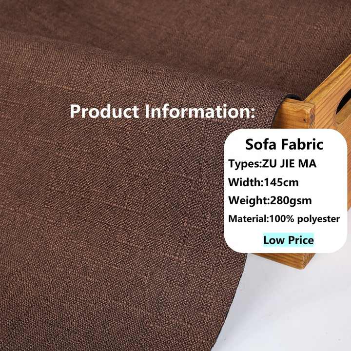 100 Polyester LinenLook Woven Sofa Fabric Lightweight and Durable for