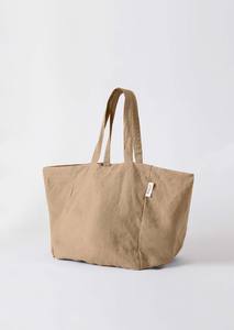 Sac de <span class=keywords><strong>plage</strong></span> en lin pour femmes et filles, fourre-tout en lin graphite, Logo personnalisé imprimé, vente en gros - Product Image 5
