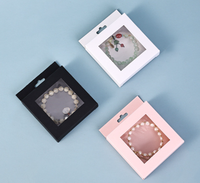Boîte cadeau en carton rigide écologique avec fenêtre transparente, gaufrage, impression en héliogravure, pelliculage mat, logo personnalisé pour cosmétiques