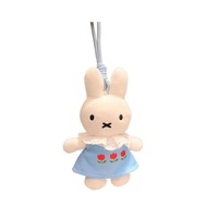 Liontin Kelinci Kecil Lucu Bermotif Kartun, Boneka Plush, Liontin Boneka Kelinci Miffy, Gantungan Tas