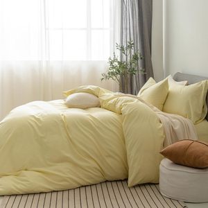 ملاءات سرير رخيصة وصفراء خفيفة أطقم لحاف أغطية سرير طقم مفارش سرير لحاف بحجم كينج - Product Image 5