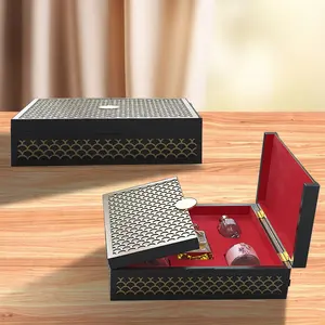 Caja de Perfume de Madera de Lujo con Doble Puerta, Logotipo Personalizado, Diseño Rectangular Hecho a Mano, Grabado Láser, Color y Tamaño Personalizables, para Velas Artesanales - Product Image 1