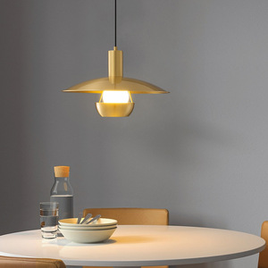 โคมไฟระย้าดีไซน์เนอร์ทรงยูเอฟโอแบบวาบิซาบิ ทำจากทองแดงทั้งชิ้น พร้อมโครงไม้ สำหรับห้องน้ำชาและห้องรับประทานอาหาร - Product Image 3