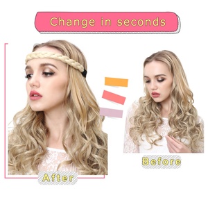 Serre-tête élastique tressé SARLA Designer – Extensions de cheveux synthétiques pas chères – Accessoires capillaires tressés élégants - Product Image 3