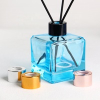 Bouteille de diffuseur de roseau ronde et carrée populaire de 100ml 150ml 200ml avec couvercle