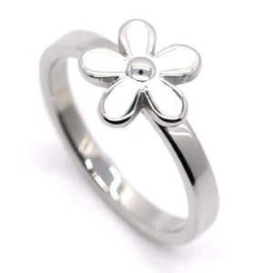 Anillo de niña estética con diseño floral de Margarita blanca pura anillo de espera de amor verdadero para Niñas para anillo <span class=keywords><strong>CTR</strong></span> Católico - Product Image 1