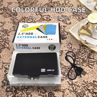 Casing Hard Drive Eksternal 2.5 inci USB 2.0 SATA Interface, Bahan Plastik Multi-Warna, untuk Hard Disk Mobile