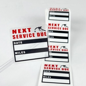 Adesivi Promemoria Manutenzione <span class=keywords><strong>Auto</strong></span> 2x2 Pollici, Adesivi Trasparenti per Parabrezza, Adesivi per Cambio Olio - Product Image 5