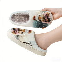 Chaussures personnalisées confortables et tendance à imprimé animal, bout rond, semelle extérieure en TPR, tige en jacquard, toutes saisons, antidérapantes, intérieur/extérieur