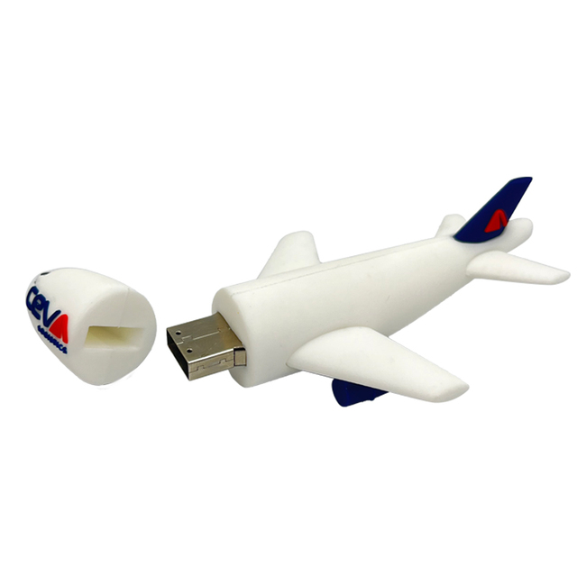 Promo Gift 8GB 32GB 2.0 3.0 Pen Drive Pendrive 3D PVC Cartoon Aircraft Custom Logo 3D PVC Cartoon Aircraft Custom Logo Flash