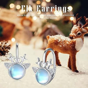 Orecchini Pendenti a Forma di Corna di Cervo per Donne, Gioielli di Moda per Feste e Uso Quotidiano - Product Image 6