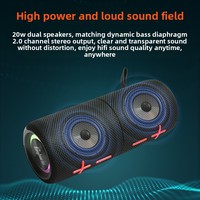 Haut-parleur audio portable magnétique 2-en-1 avec lumière RGB et basses puissantes, 20W, Bluetooth 5.0, en stock – Offre spéciale