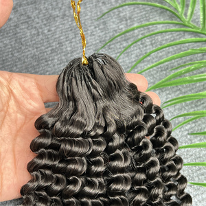 Nuova Extension per Capelli Umani Intrecciati all'Uncinetto, Installazione e Rimozione Rapida, 100% Capelli Umani <span class=keywords><strong>Afro</strong></span> <span class=keywords><strong>Ricci</strong></span>, Regolazione del Volume Libera - Product Image 4