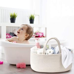 Organizzatore per pannolini per bambini grande borsa per auto Organizer 100% in cotone corda per bambini cestello per bambini per ragazzi e ragazze - Product Image 6