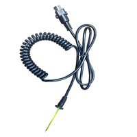 Câble de connexion télécommande noir à 4 conducteurs, fil à ressort, câble en cuivre argenté PVC, cordon d'alimentation 5 broches, longueur 2M