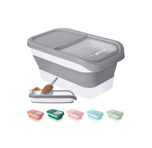Collapsible Dog Food Container with Sliding Lid Dog Food Storage Container Pet Containers Dry Food For Dog