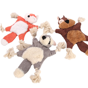 Jouet à mâcher en peluche pour chien en silicone PT257, écologique, motif dessin animé, avec corde et papier froissé à l'intérieur, sans rembourrage, utilisation intérieure/extérieure - Product Image 4