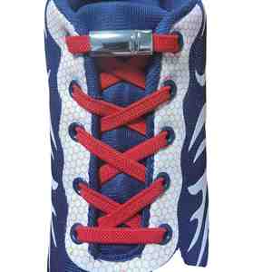 Custom Flat Elastic Shoelaces No Tie Shoe <b>Laces</b> Quick Locking With Metal Buckle - Product Image 2