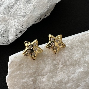 ต่างหูเงินแท้ S925 ดีไซน์ดาว สำหรับฤดูใบไม้ร่วงและฤดูหนาว สไตล์ยุโรป-อเมริกัน ย้อนยุค แฟชั่นหรูหราเบาๆ ดีไซน์เฉพาะตัว ประดับคริสตัล - Product Image 5