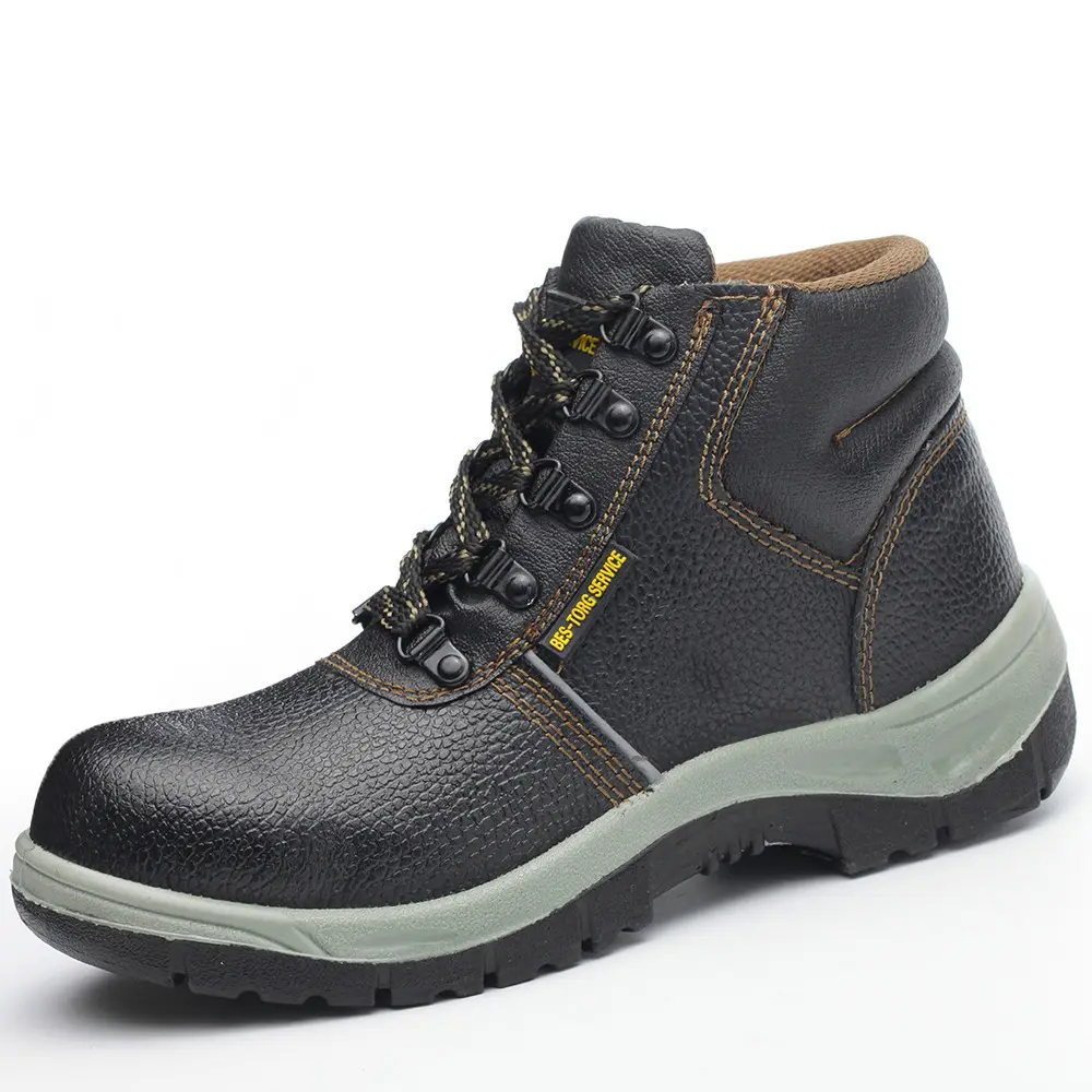 Men Work Supplier Hot Style Lace Up Security Iron Toe Safety Boots For Kazakhstan
