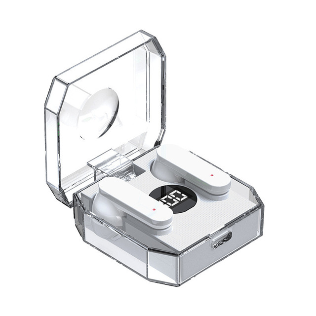2024 Fashion Simple for In-Ear Earbuds with Digital Display Less Than 3 Hours Playtime Transparent Design Noise Reduction