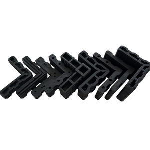 Custom <b>Plastic</b> Square Tube Connectors For Door Window Cabinet Corner <b>Brackets</b> Minimalist Design Screw Installation - Product Image 4