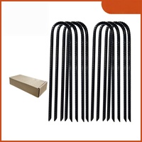 Piquets de tente en métal en forme de U pour le camping en extérieur, toutes saisons, utilisation DIY