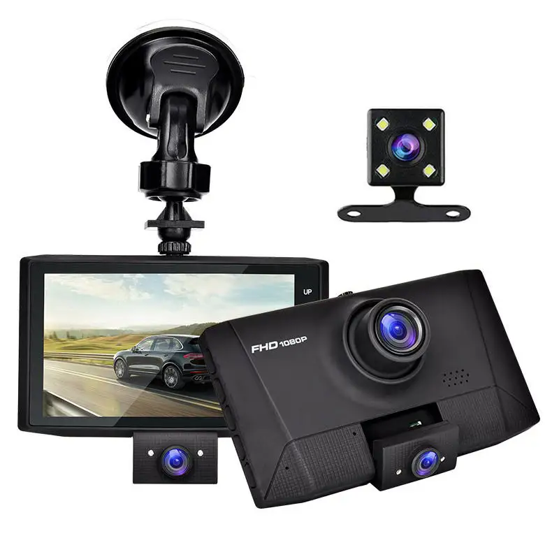 Best 3 LENS Loop Recording Dash Cam Car Dvr Dashcam 170 Degree 1080P Car Camcorder