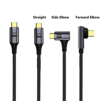 Câble de données mâle à coque métallique forte 20Gbps 100W Type c Transfert audio rapide 8K HD Fil de charge en nylon tressé pour ordinateur portable