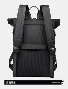 Stylish Roll Top Men's Backpack Lightweight Laptop <strong>Bag</strong> for <strong>College</strong> <strong>Students</strong> Casual Travel Custom Logo Factory Wholesale - Product Image 6
