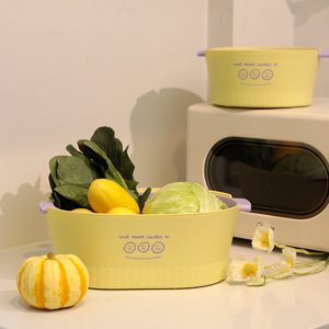Nouveau panier égouttoir minimaliste à double couche, simple et élégant, rangement de cuisine multifonctionnel, pour égoutter les fruits et les légumes - Product Image 3