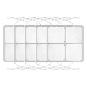 แผ่นอิเล็กโทรด 50x50 มม. ผ้าไม่ทอ แผ่นนวดบำบัดพร้อมสายไฟ 20 ชิ้นต่อแพ็ค - Product Image 1