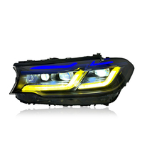 Ensemble de phares LED KGKB pour BMW Série 5 G30 G38 520i 530i 2018-2020, mise à niveau avec DRL bicolore, double lentille de projecteur, Plug & Play