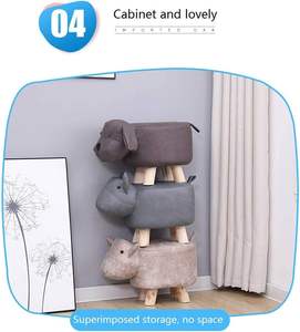 Chaise de canapé pour enfants tabouret de <span class=keywords><strong>chiot</strong></span> animal de tapisserie d'ameublement simple avec la forme de bande dessinée pour l'usage d'école d'hôtel de chambre à coucher pour le siège d'enfants - Product Image 6