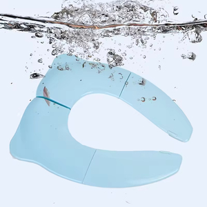 Nouveau siège de toilette pliable pour bébé en PP rose personnalisé, sac de voyage inclus, base en caoutchouc antidérapante, toilette d'apprentissage pliable pour enfants - Product Image 3