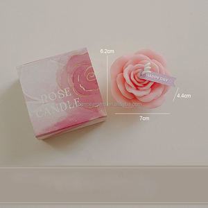 फ्लेर्सेंस चीन कारखाने गर्म बिक्री ग्लास वैलेंटाइन के दिन उपहार-हस्तनिर्मित गुलाब के आकार के सुगंधित मोमबत्तियाँ - Product Image 6
