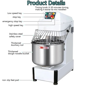 Hot Bán Bánh Điện Bánh Mì Nhào Máy Thép Không Gỉ 40L 16Kg Khô Bột Máy Trộn Cho Bánh - Product Image 6