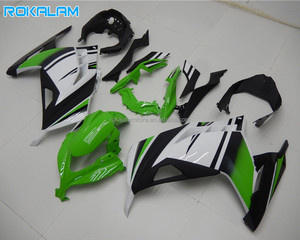 Kit de Carrocería ABS para <span class=keywords><strong>Kawasaki</strong></span> <span class=keywords><strong>Ninja</strong></span> EX300, Carenados 2013 2014 2015 2016 ZX300 EX <span class=keywords><strong>300</strong></span>, <span class=keywords><strong>Verde</strong></span>, Negro, Blanco, Juego de Carenados de Repuesto - Product Image 1