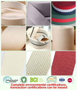 무료 샘플 사용자 정의 로고 5mm 두꺼운 면 웨빙 테이프 캔버스 가방 핸드백 핸들 및 어깨 스트랩 허리띠 요가 안전 벨트 - Product Image 3