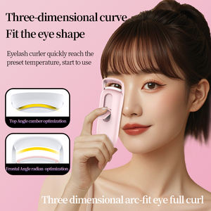 Recourbe-cils chauffant miniature portable à marque privée, rechargeable par USB, chauffage intelligent, outil de maquillage électrique, pince en plastique - Product Image 5