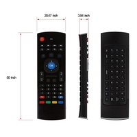 Dukung Kustomisasi Logo, Jumlah Kecil, MX3 Air Mouse 2.4G Wireless Mini Keyboard, IR Learning Universal Remote Control untuk TV Box