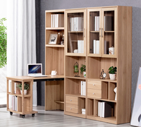 Bureau d'angle télescopique pliable avec bibliothèque intégrée, table de bureau en bois massif, bureau d'ordinateur, bureau d'écriture, bibliothèque de chevet d'angle
