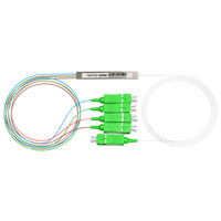 1:4 1/4 EPON GPON FBT PLC Coupleur Splitter Monomode Mini Acier 0.9mm G.657A G.652D Câble 1*4 1x4 Fibre Optique PLC Splitter