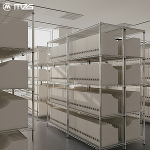 MZG Factory Direct Heavy Duty Carbon Steel <b>Wire</b> <b>Shelving</b> System Multi-Tier Storage <b>Rack</b> for Commercial Office Document Files - Product Image 1